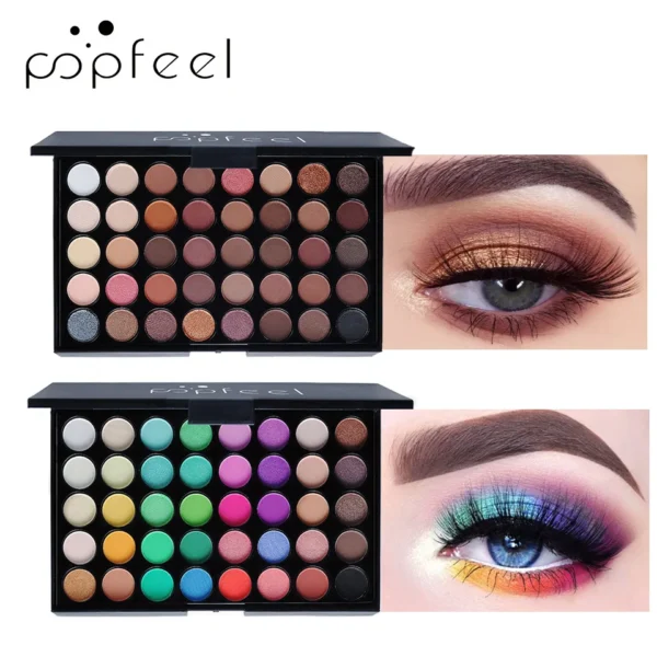 Paleta de sombras de ojos mate, 40 colores